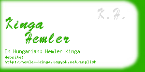 kinga hemler business card